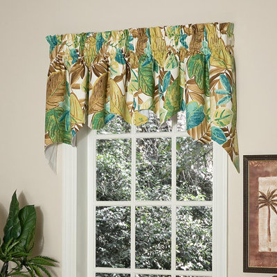 Brunswick Tropical Cotton Floral Scalloped Swag