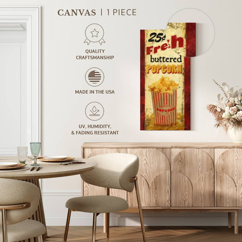 Buttered Popcorn, 48" H x 24" W