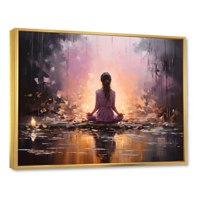 «Pink Yoga Mediation I», reproduction sur toile