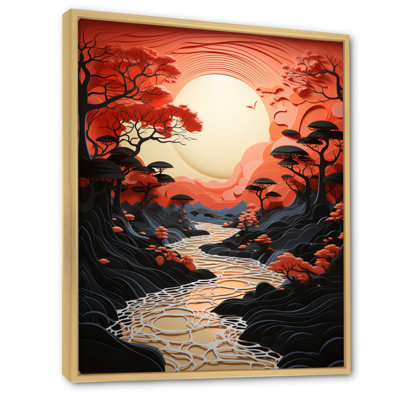 Reproduction d'art sur toile, "Beach Pier Perspectives Papercut I"