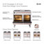 Cuisinière à double combustible de 40 po avec 6 brûleurs scellés et plaque chauffante ILVE Nostalgie II Series (porte pleine)-708322075-708322072