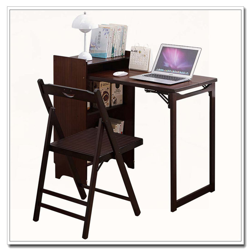 Table pliante en bambou, Noyer brun