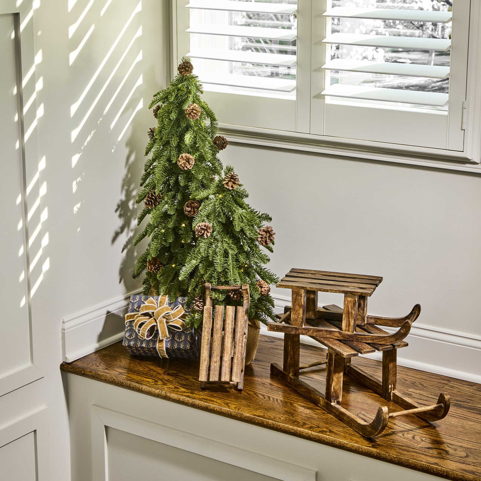 Evergreen 3-Piece Mango Wood Sled Set