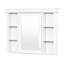Rangement mural pour salle de bain 35,51 po x 7,02 po 28,18 po avec porte miroir blanche