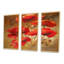 «Red Blossoming Poppies IV», peinture sur toile 3 pièces-483501596-483501585