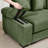 130" Oversized Cloud Modular Lshape Sectional Couch, Soft Corduroy Fabric,With Chaise Deep Seat Wide Armrest Ergonomic Design 9 Pillows Easy Assembly,For Living Rooms Bedroom,Green-1787199104-1787199105