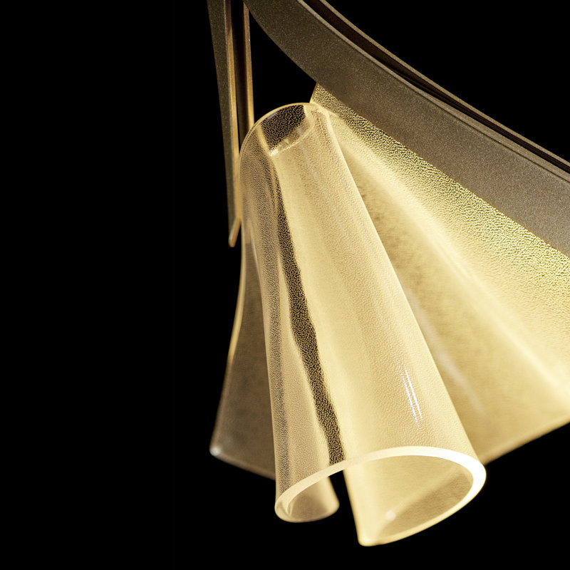 Mobius 1 - Light Single LED Pendant, Soft Gold