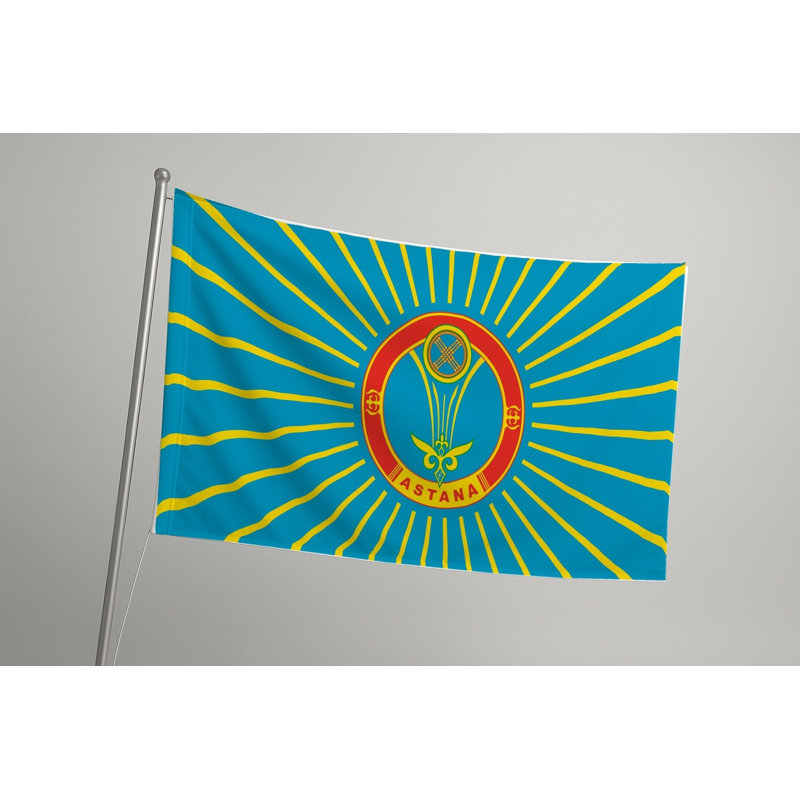 Drapeau de la ville d'Astana — Drapeau extérieur, H 24 po x l 36 po