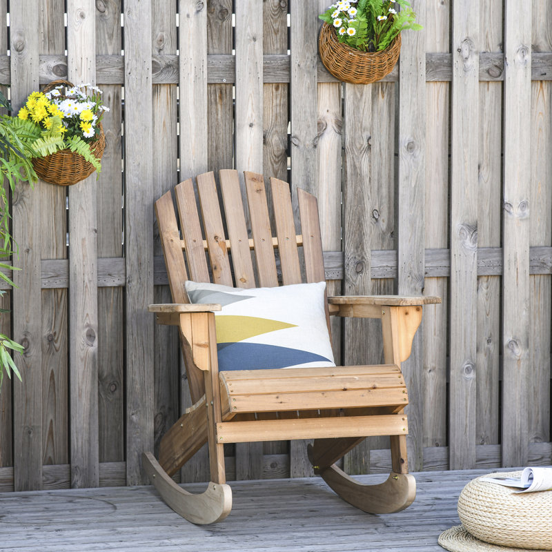 Chaise berçante Adirondack en bois Muskoka, Teck