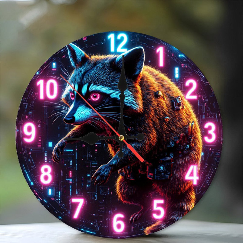 Horloge murale Raccoon