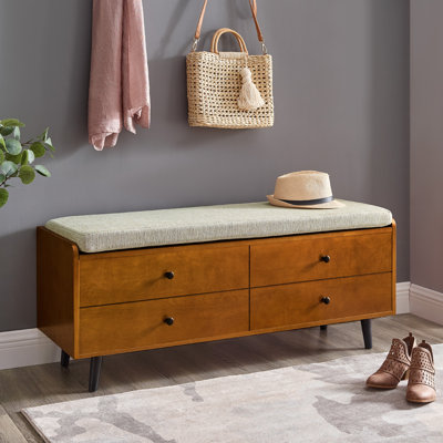 Domingue Upholstered Flip Top Storage Bench