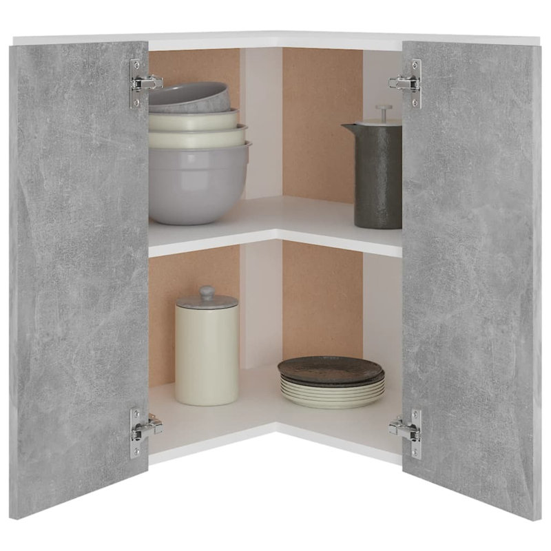 Lyon Hanging Corner Cabinet Lyon, Concrete Grey