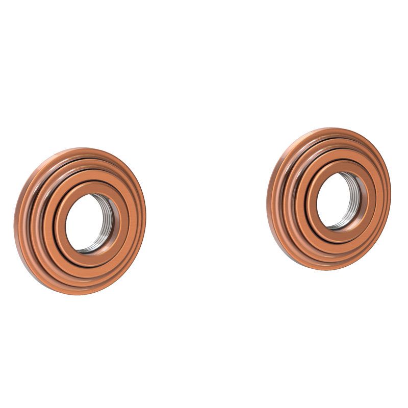 Astor Grab Bar Tube with Decorative Rings, 27" W, Forever Brass - PVD