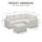 Aubade L-Shape Sectional Sofa Storage Couch With Removable Ottomans-497180725