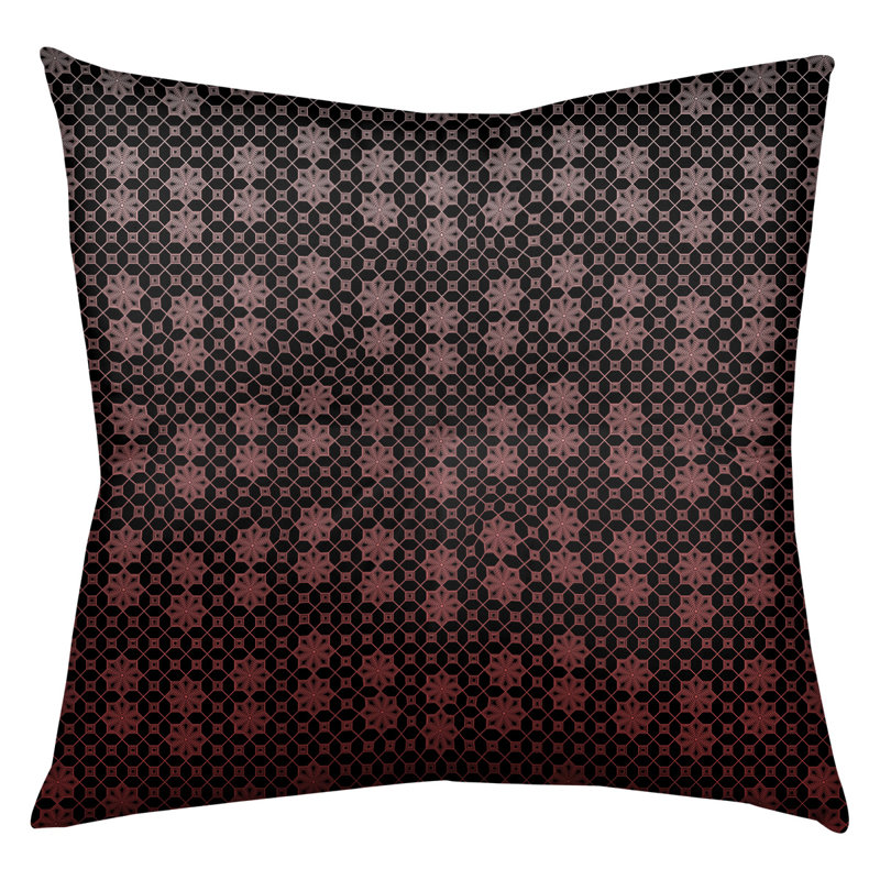 Coussin Katelyn Elizabeth, 26 po x 26 po, Noir / rouge