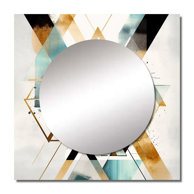 Miroir mural géométrique moderne Izhane, 29 po x 29 po