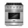Cosmo 30 in. Vista Collection 3.5 cu. ft. Gas Range, 4 Burners, Convection Oven, LED Light Panel, in Modern Stainless Steel