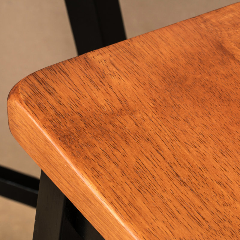 Tabouret de selle en bois 29 po, noyer