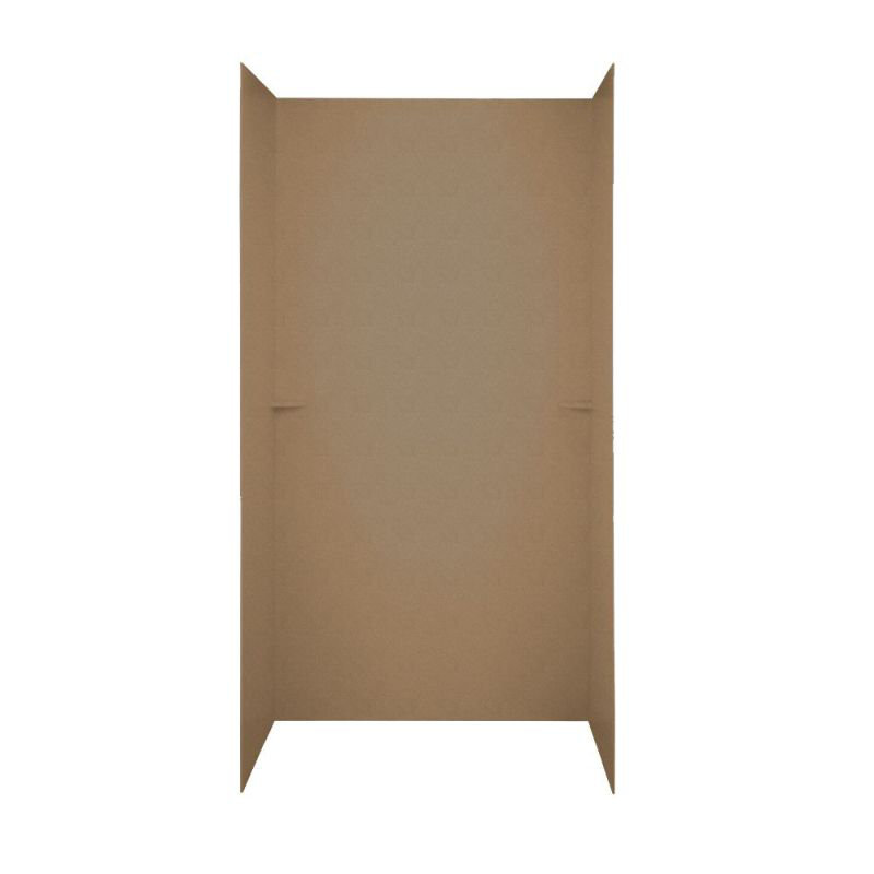 60'' W 36'' D 72'' H Glue Up Solid Surface Wall, Barley