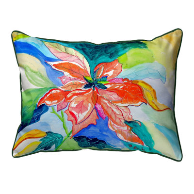  Poinsettia Indoor / Outdoor Rectangular Throw Pillow