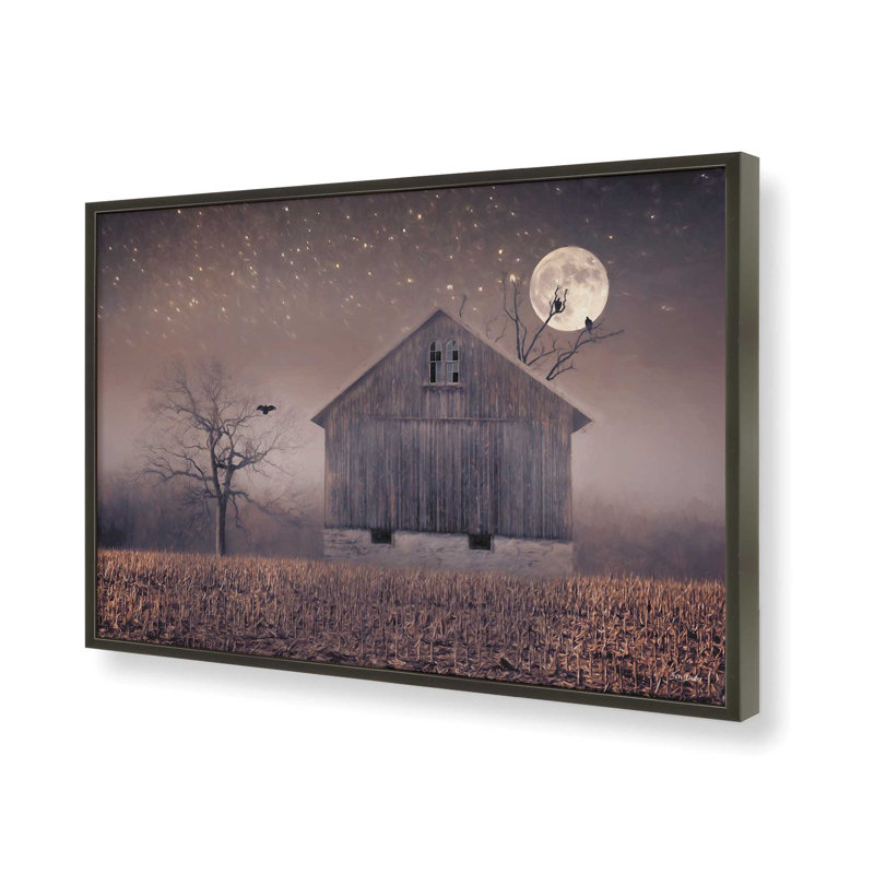 Reproduction d'art d'octet au clair de lune par Lori Deiter, L 30 po x H 20 po, Noir, Impression encadrée