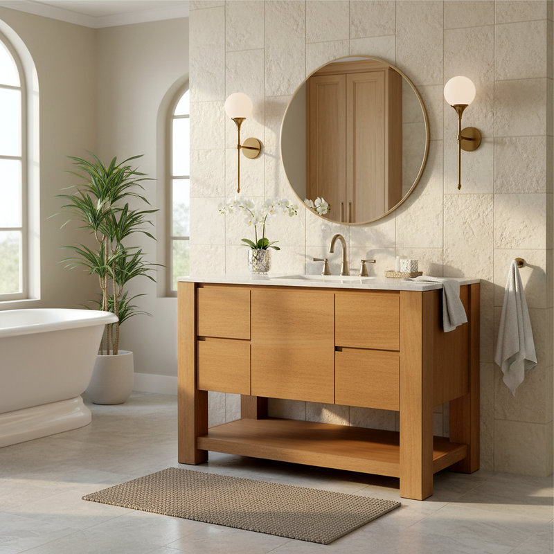 Bertino Single Sink Bathroom Vanity, 48"