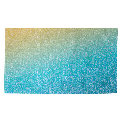 Tapis jaune/bleu ditsy floral Avicia