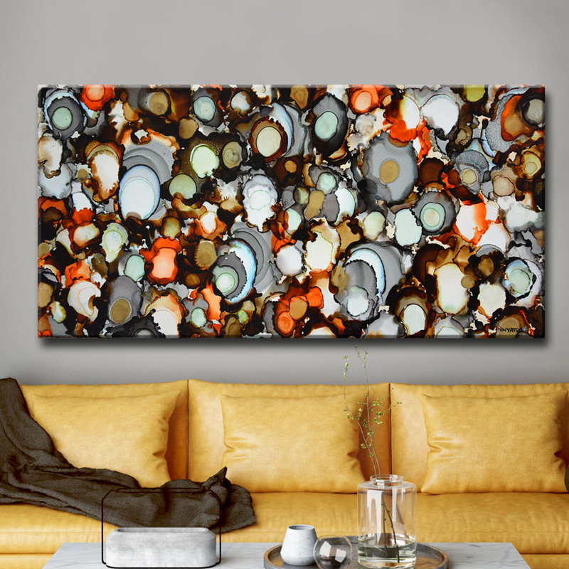 «Copper, Iron, Jade» par Norman Wyatt Jr. - reproduction sur toile tendue, H 20 po x l 40 po x P 1,5 po