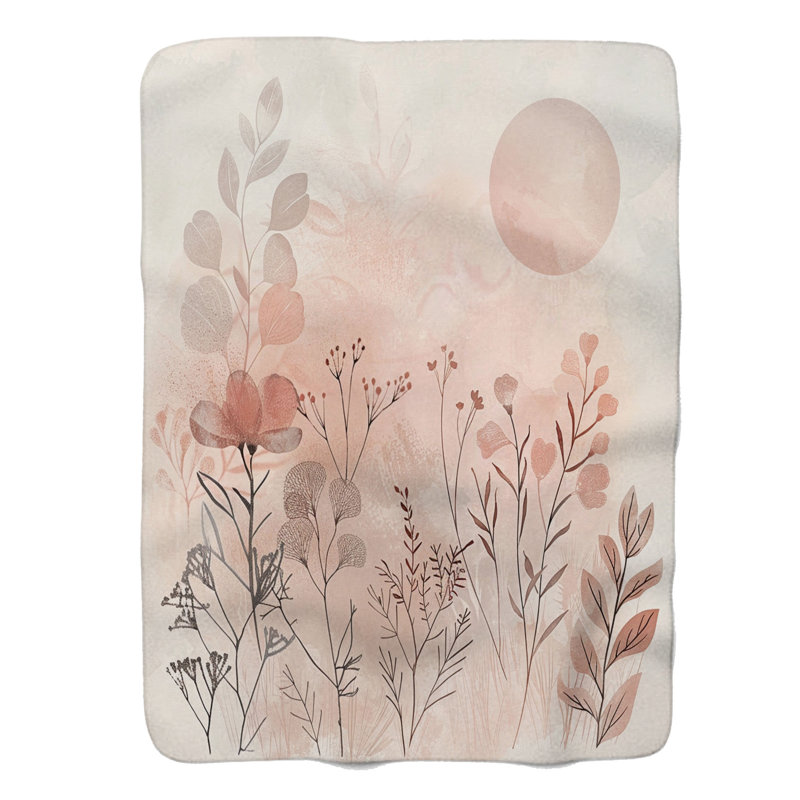 Couverture sherpa de qualité supérieure Blush, Lit simple
