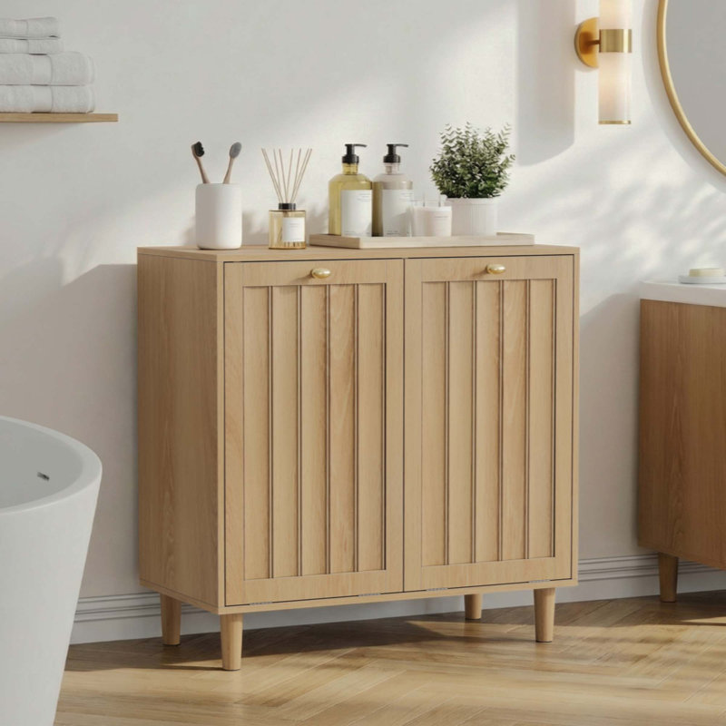 Panier à linge incliné avec panier intérieur amovible, panier à linge dissimulé, armoire de rangement pour salle de bain, support de rangement domestique autoportant