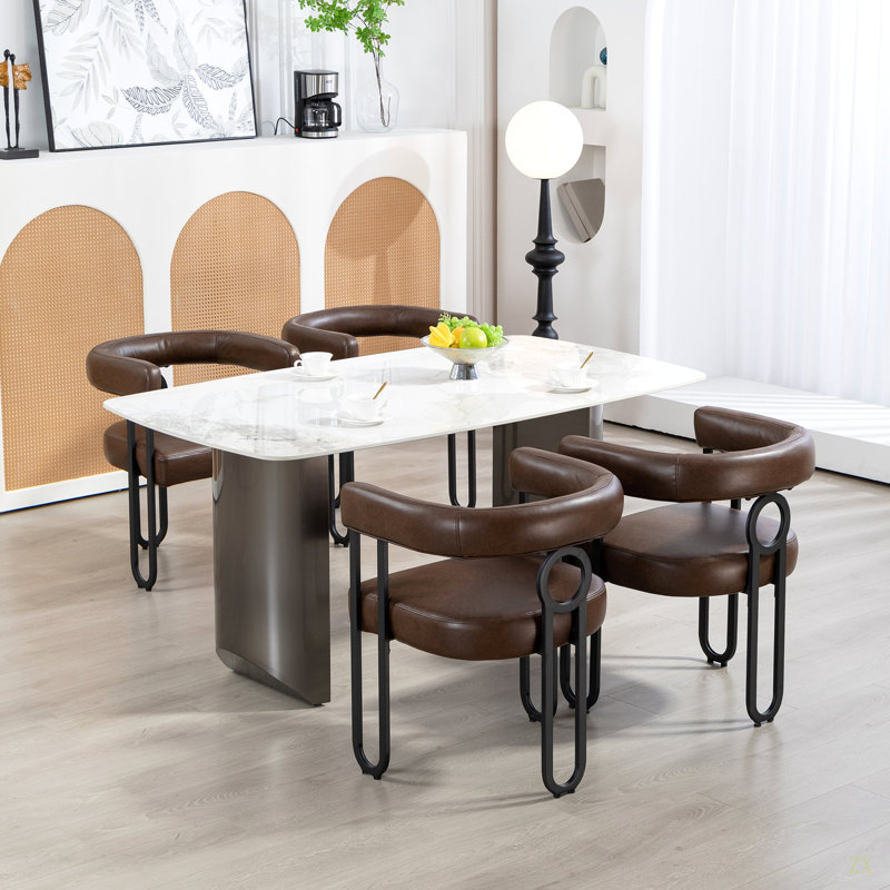 Ensemble de 2 fauteuils de cuisine House Hold, Marron foncé