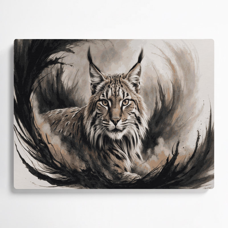 Art mural gris en métal avec gros chats, H 11 po x l 14 po