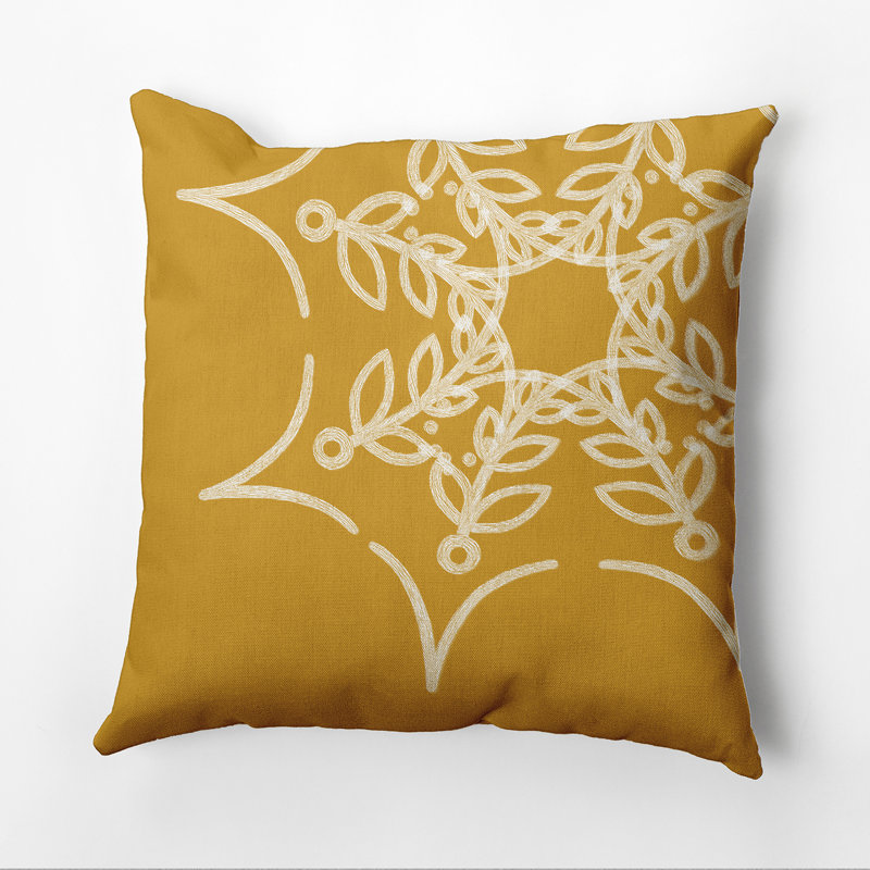 Reversible Throw Pillow, 26" x 26" , Gold