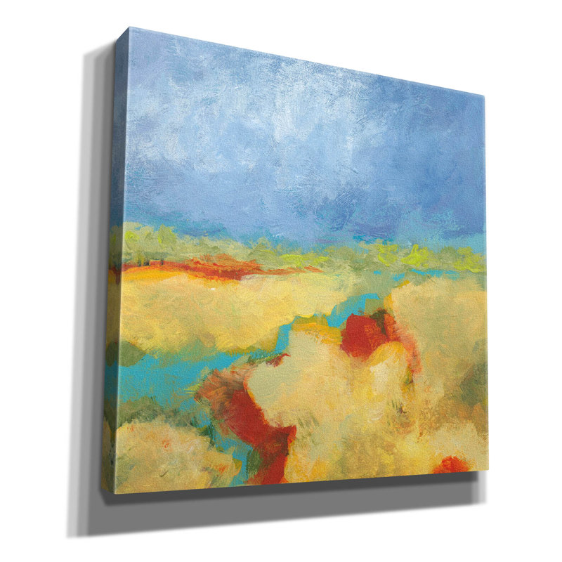 «Meandering River» par Jan Weiss, art mural sur toile, H 12 po x l 12 po x P 0,75 po
