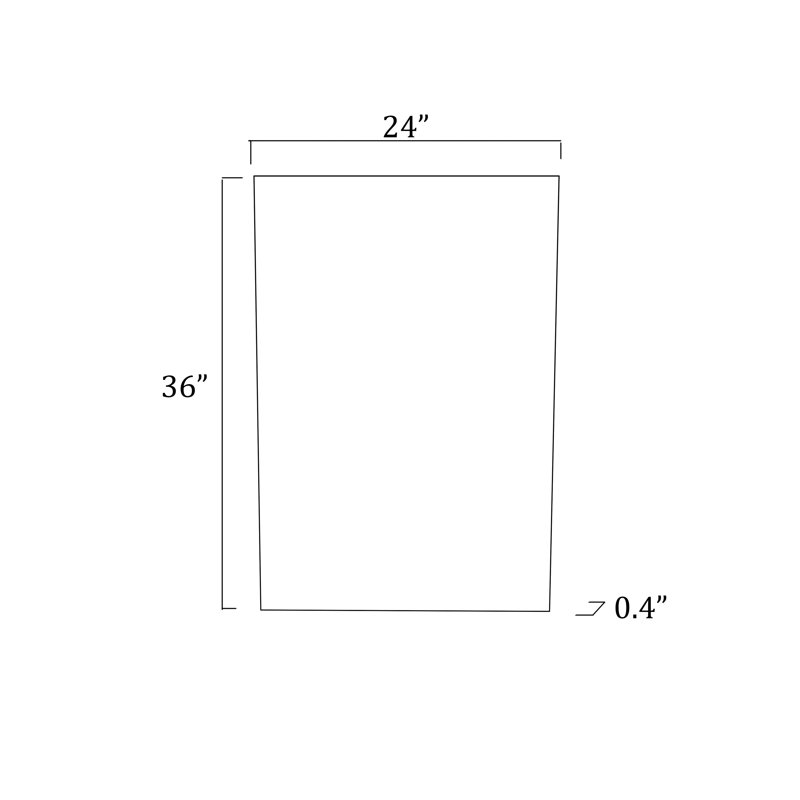 Contour Elegance 36"x24" Frameless Rectangular Beveled Wall Mirror