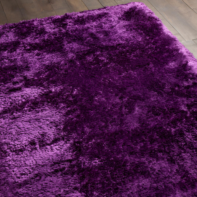 Chandra Rugs Giulia Collection Plush Modern Contemporary Hand-Woven Silver White Grey Shag Polyester Pile Material Handmade Area Rug