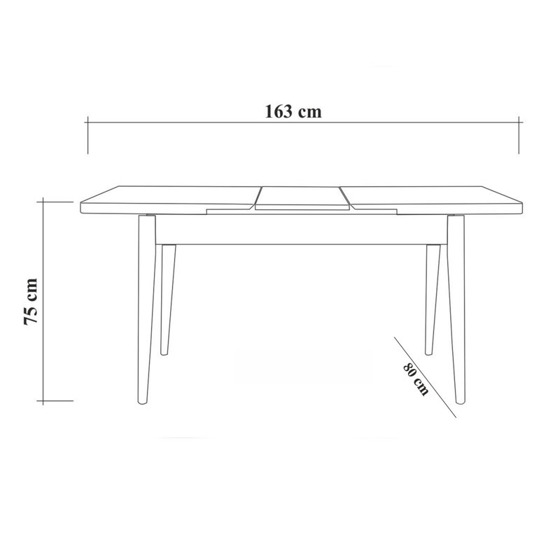 Extendable Dining Table, White