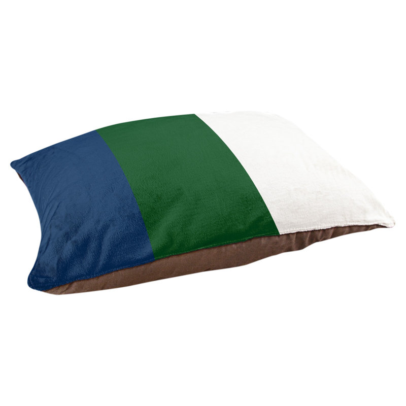 Coussin Atlanta, Navy/Green/White, Moyen (l 28 po x P 18 po x H 9,5 po)