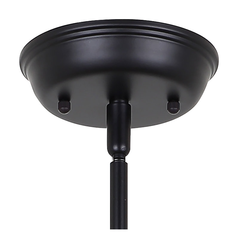 Fedler 1 - Light Matte Black Single Pendant, 63" H x 17.72" W x 17.72" D