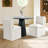 19" Wide Modern Beige Dining Chair With Padded Backrest