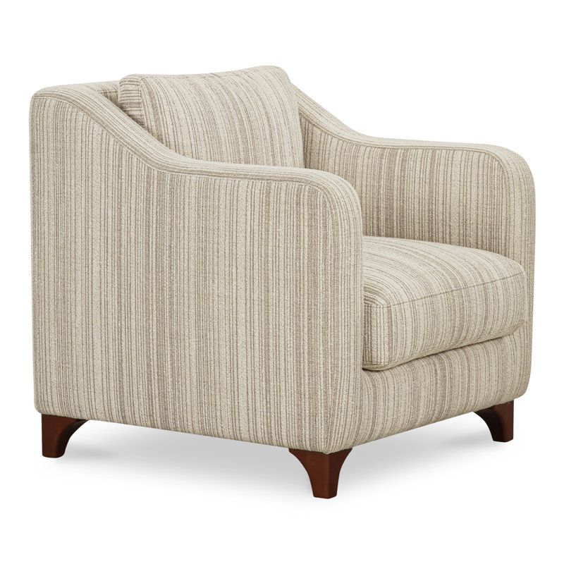 Hewitt Accent Chair Grey, Beige Stripe
