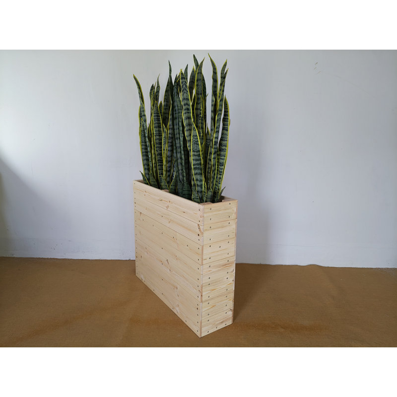 32" H x 28" W x 8" D Premium Indoor/Outdoor Café Planter Barrier – Commercial-Duty Wooden Planter Box