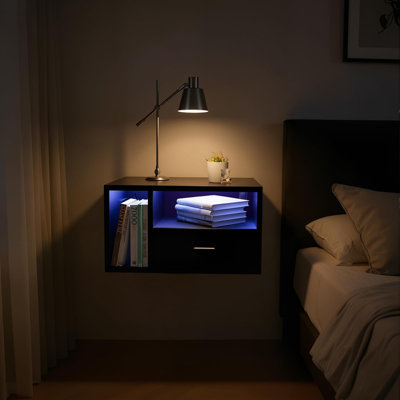 46.5cm W Manufactured Wood Bedside Table