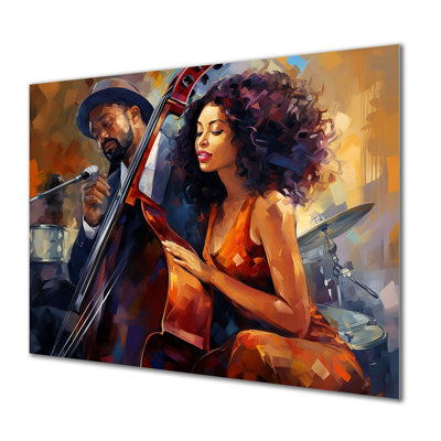 All That Jazz, chanteuse avec contrebasse, impressions sur toile