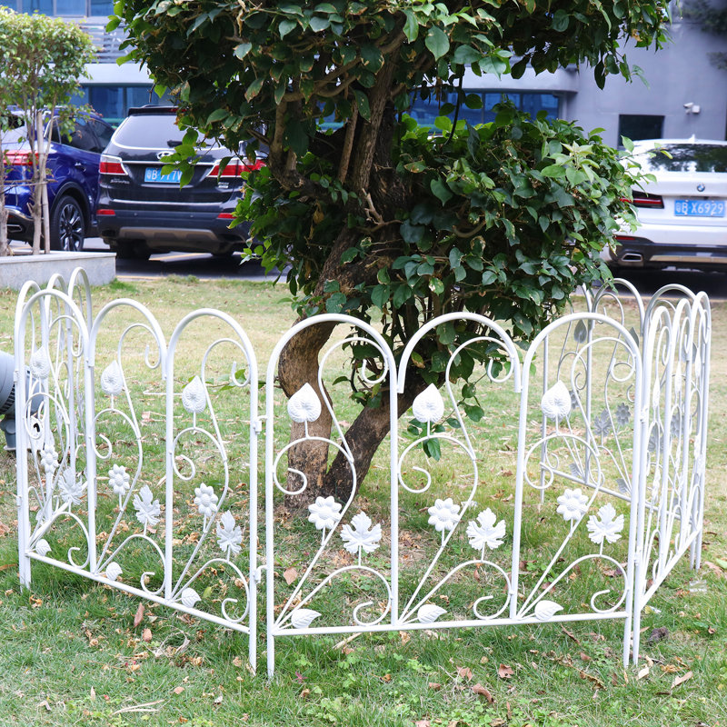 Corinth 62 cm H x 59 cm W Fence Panels Fencing with 5 Panel(s) Included, White
