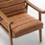 Chaise d'appoint Mid-Century moderne avec structure en bois massif et revêtement en microfibre moelleuse-452698504