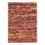 Red Flat-weave Tufted Sari Silk 4'x 6'