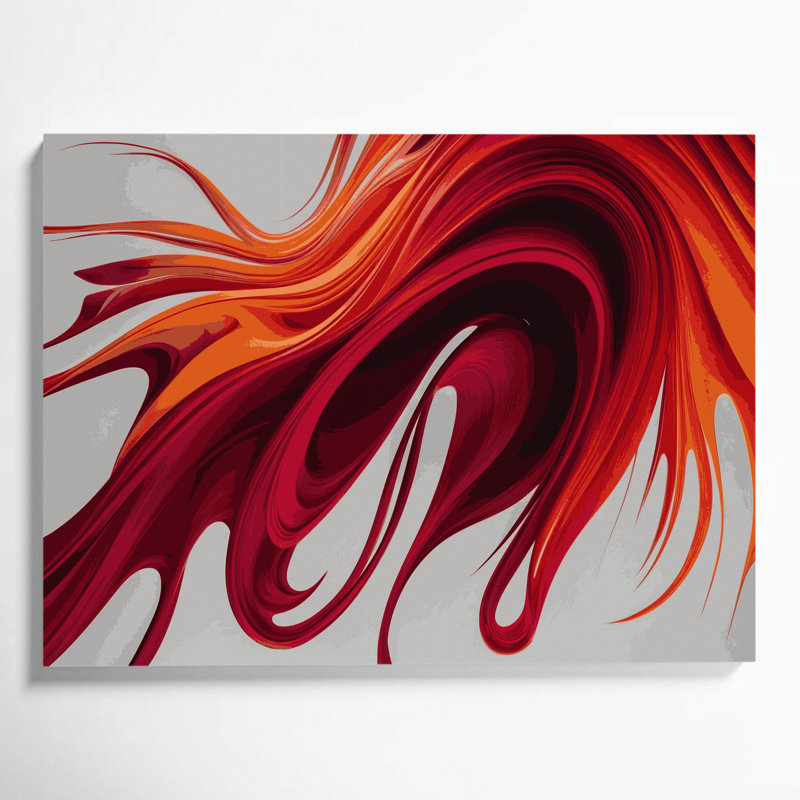 «Gradient Abstract 8», art mural sur toile grise, H 20 po x l 30 po