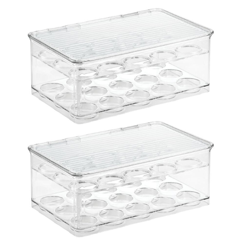 iDesign Stackable Coffee Pod Holder for K-Cup Pods - Set of 2 - Clear