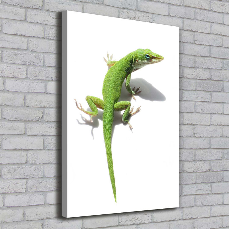 Green Lizard - Wrapped Canvas Print